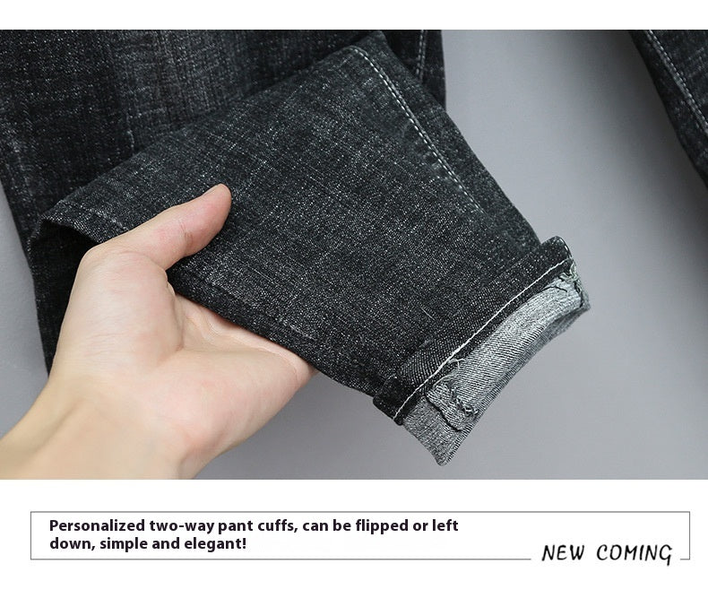 Plus Size Stretch High Waist Jeans with Cropped Denim Style