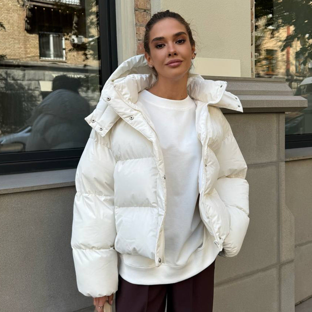 Cotton-padded Loose Coat with Casual Japanese Style