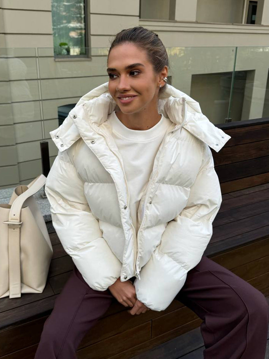 Cotton-padded Loose Coat with Casual Japanese Style