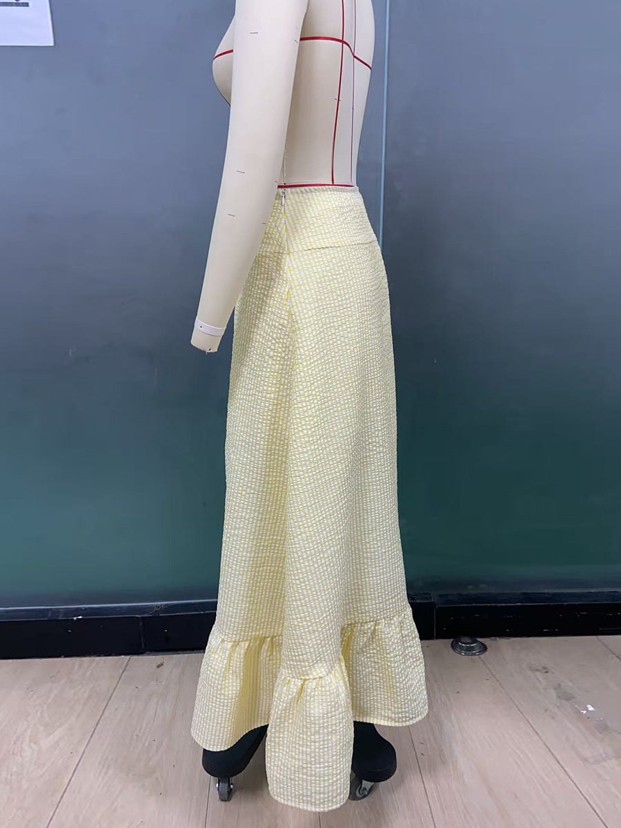 Umbrella Skirt with Solid Color Design for Effortless Style