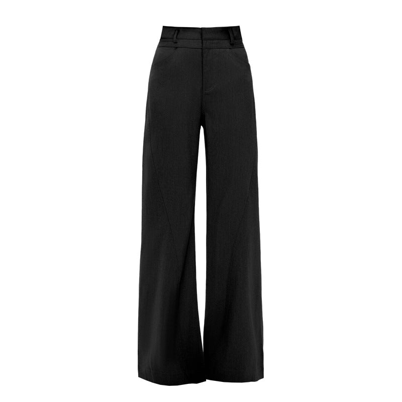 Wide Leg Pants with Draping Effect for Effortless Style and Comfort