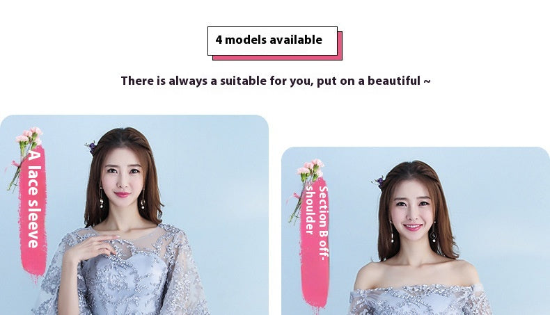 Long Bridesmaid Blue Dress with Adjustable Shoulder Straps