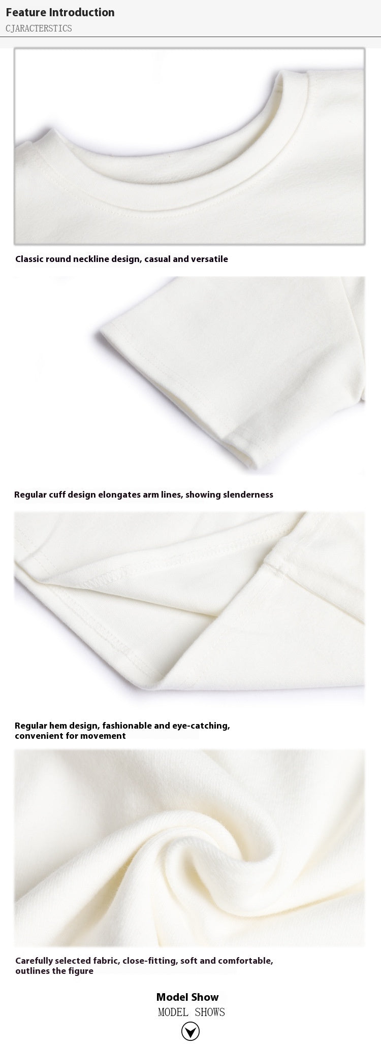 Short-Sleeved Cotton Top with 3D Effect Design for Stylish Look