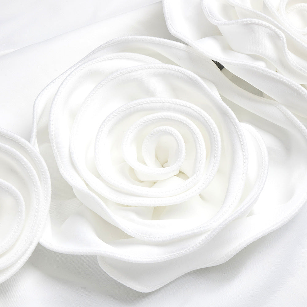 Halter Long High Sense Dress with Backless Design and Asymmetric Skirt