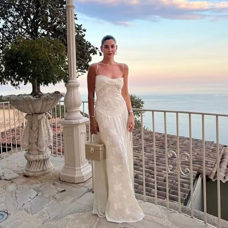 Floral Embroidered Maxi Skirt with Luxurious Camisole and Slimming Fit