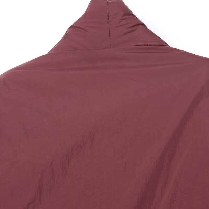 Double-breasted Kimono Coat with Casual Style and Lace-up Details