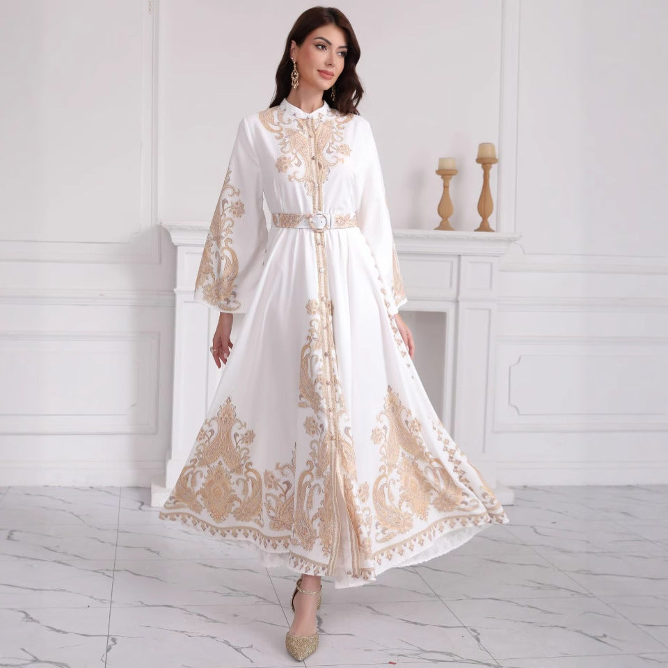 Bronzing Dress with Slim Fit for a Flawless Silhouette