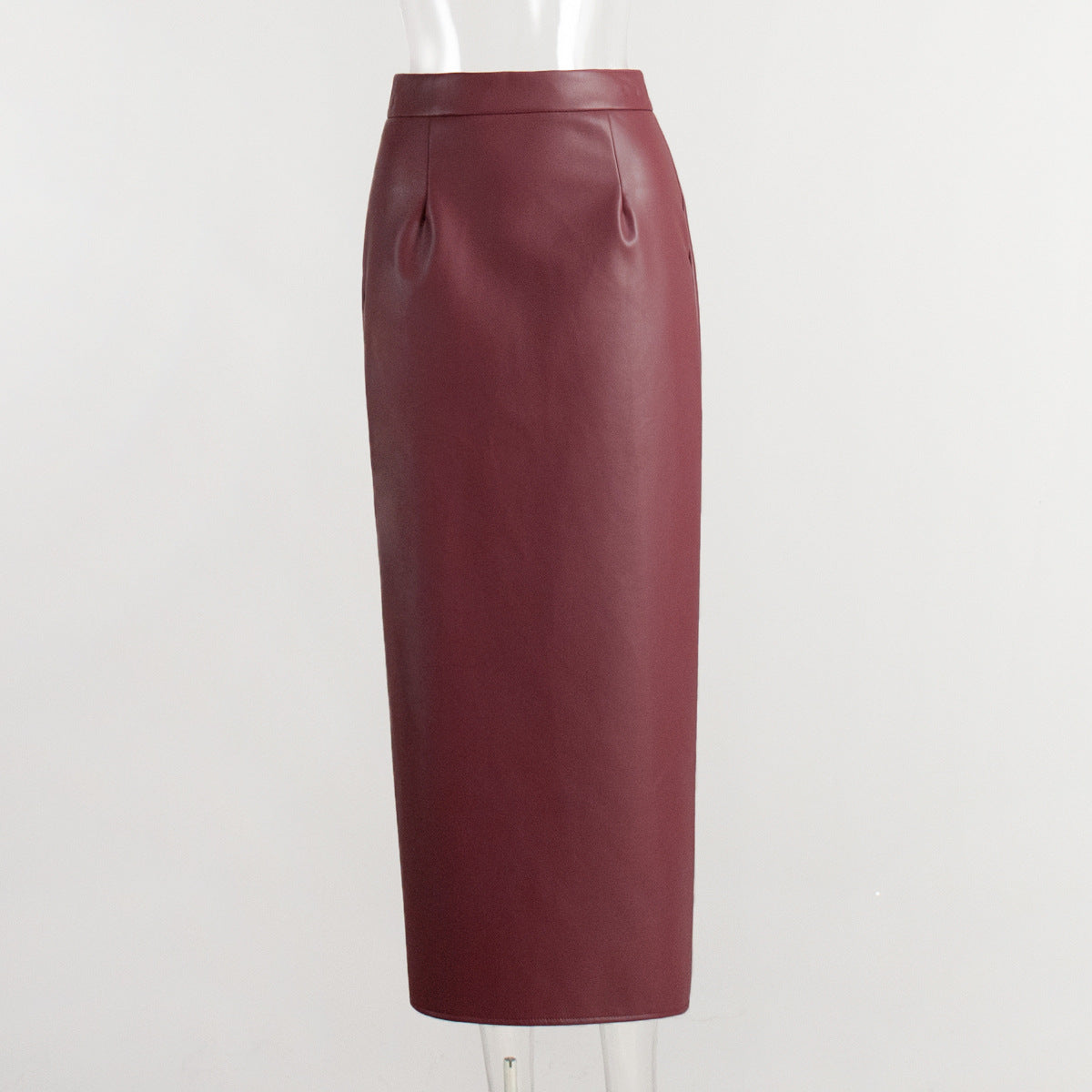 Ankela Red Slit Sheath Skirt with Fashionable Slim Fit Design