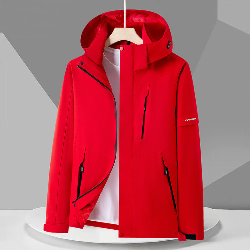 Shell Jacket with Waterproof and Windproof Features for All Seasons