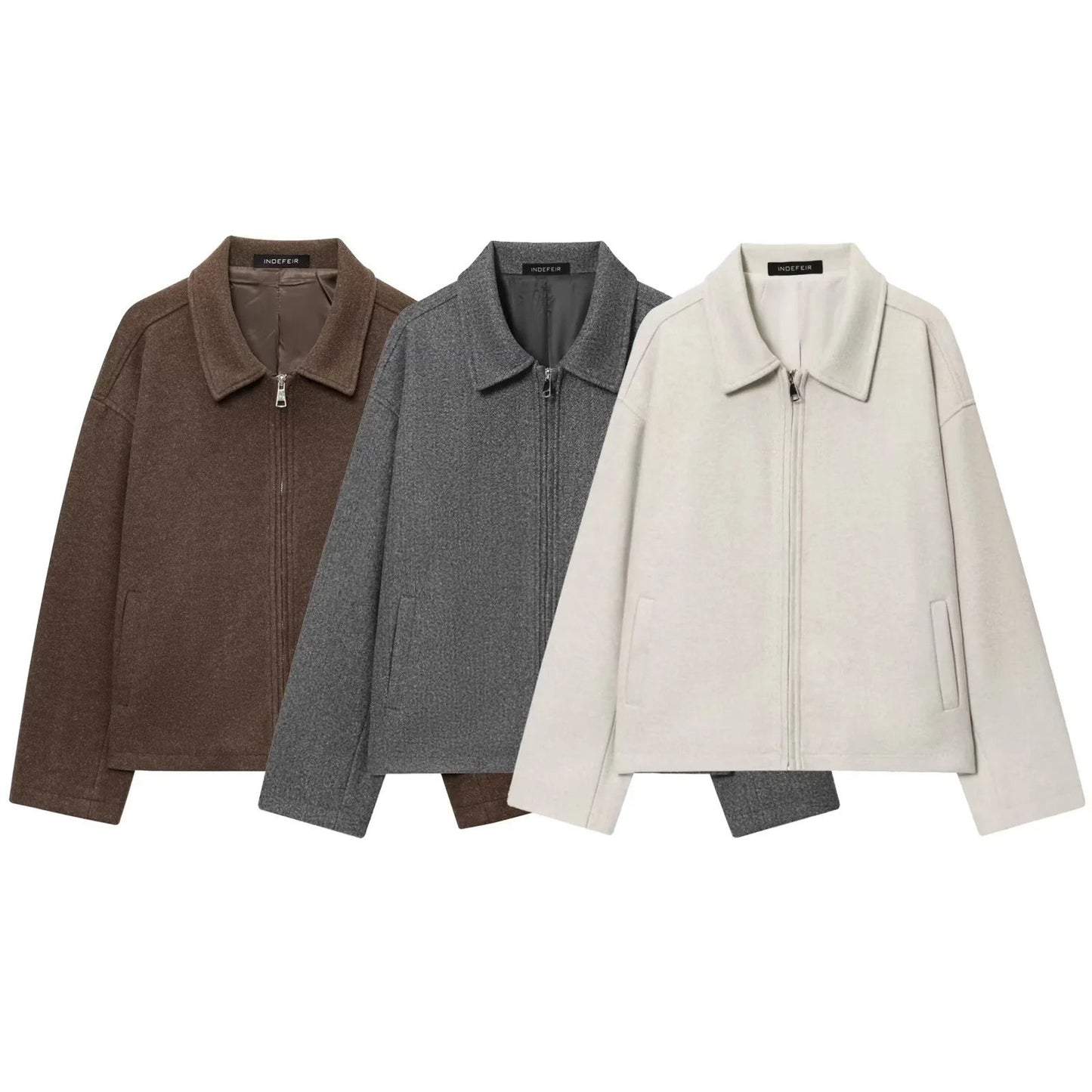 Casual Versatile Jacket with Zipper for Stylish Everyday Wear