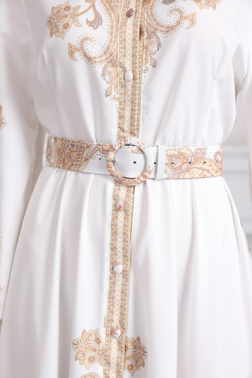 Bronzing Dress with Slim Fit for a Flawless Silhouette