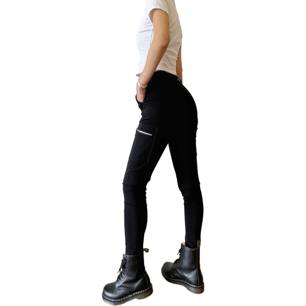 Tights Cross-border Overalls with Medium Elasticity Casual Pants