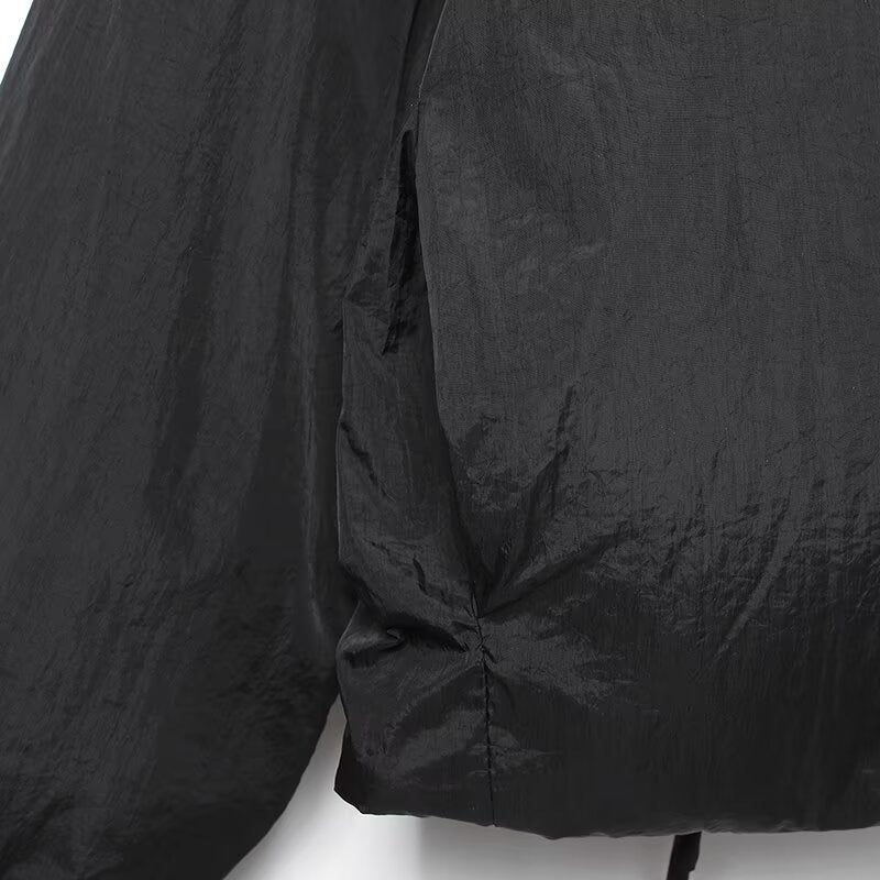 Double-breasted Kimono Coat with Casual Style and Lace-up Details