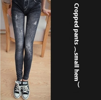 Leggings Stretch Slim-fit with 3D Pattern Design and Medium Elasticity