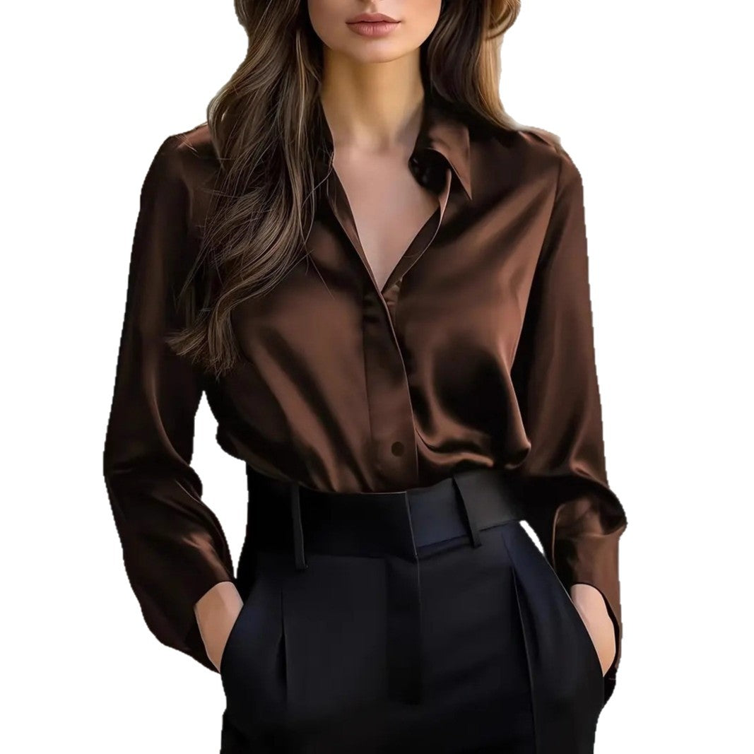 Long Sleeve Button Shirt with Solid Color Elegance for Every Occasion