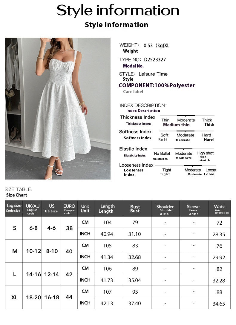 Maxi Dress with Adjustable Waist and A-Line Skirt Style