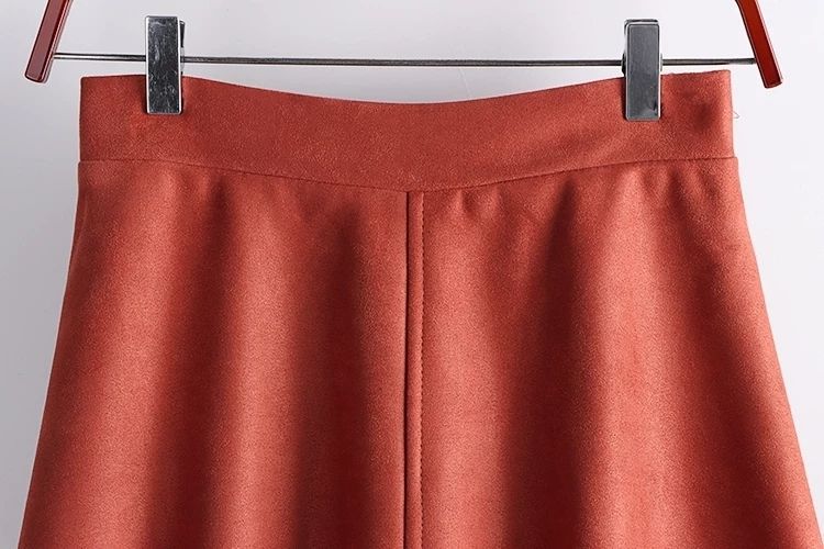 High Waist Slimming A-Line Umbrella Skirt with Pleated Design