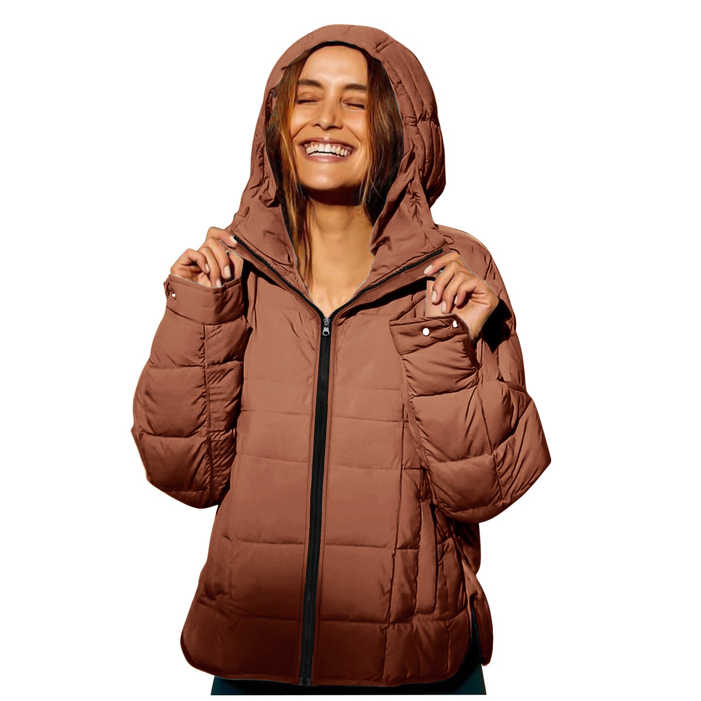 Cotton Hooded Padded Jacket with Versatile Color Options