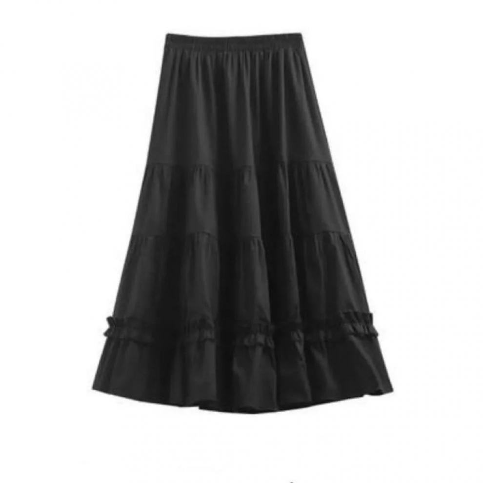 Pleated Umbrella Skirt with Flattering Tiered Design