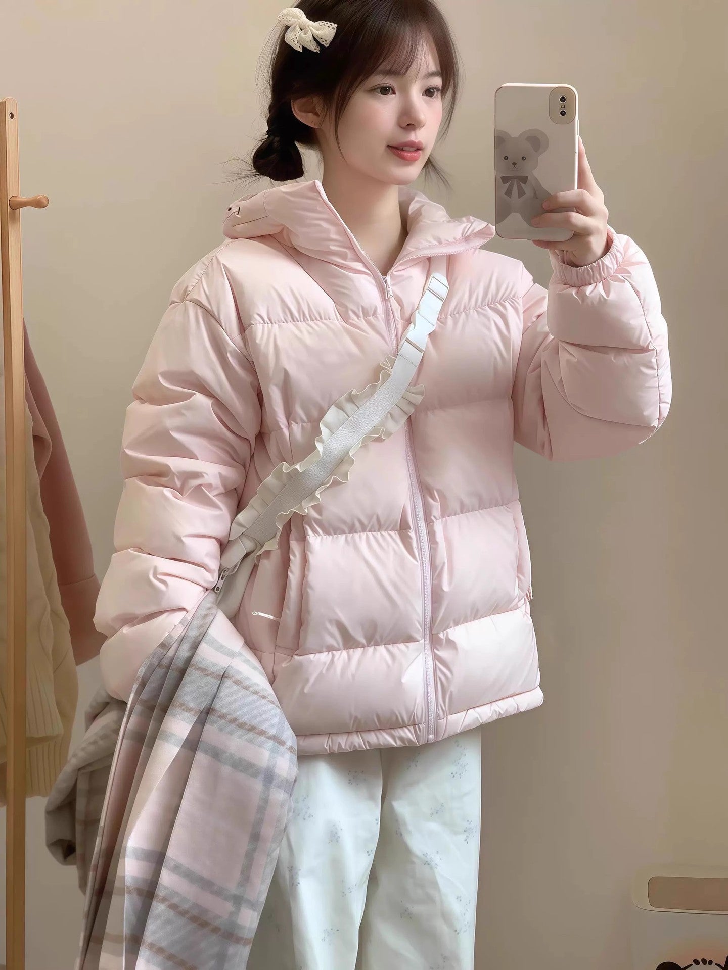 Down Cotton-padded Jacket with Hood for Ultimate Warmth and Comfort