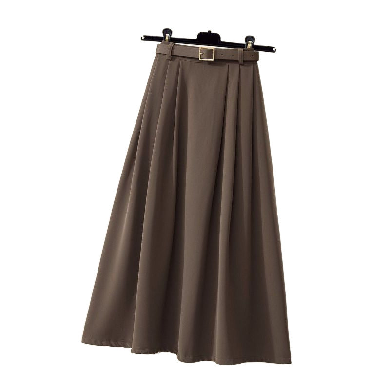 High Waist Drooping Large Skirt with Elastic Waist for Comfort