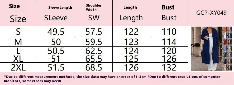 Long Cardigan Jacket with Versatile Colors and Cozy Fabric