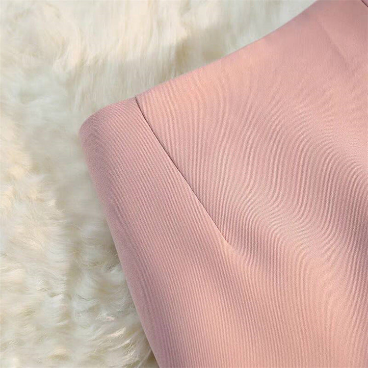 Mid-length Straight Skirt with Draping Effect for Effortless Style