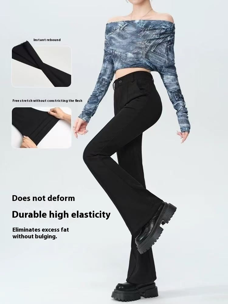 High Waist Anti-Wrinkle Slimming Flared Pants for Effortless Style