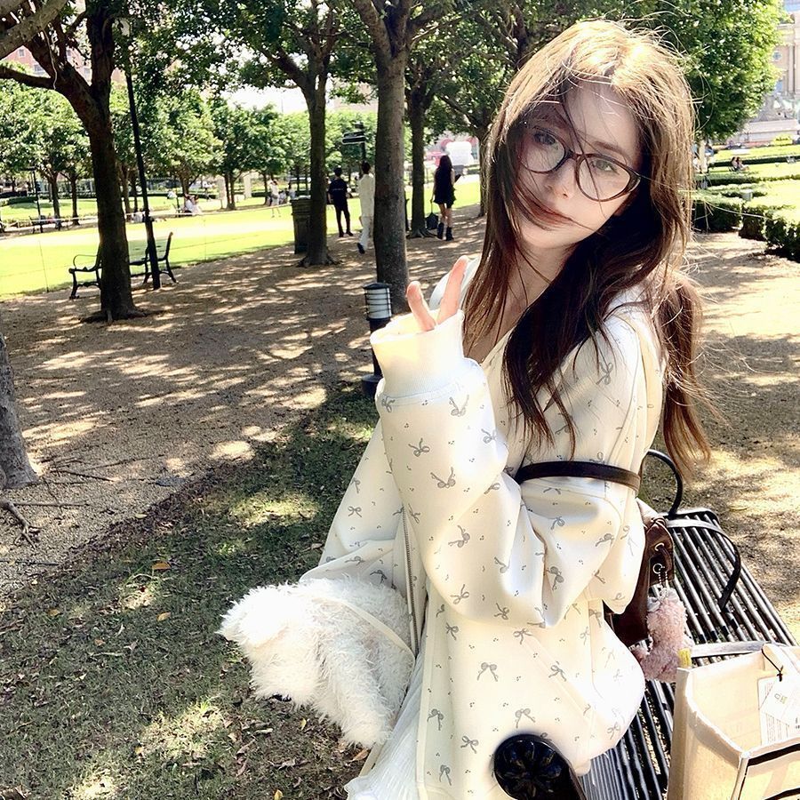 Floral Hooded Cardigan with Cozy Fleece Padded Design