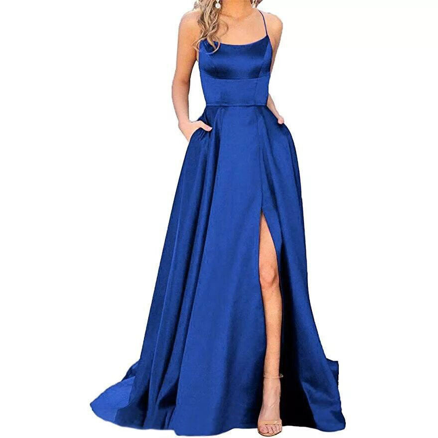 Bridesmaid Dress with Slimming Fit and Shoulder Hollow Design