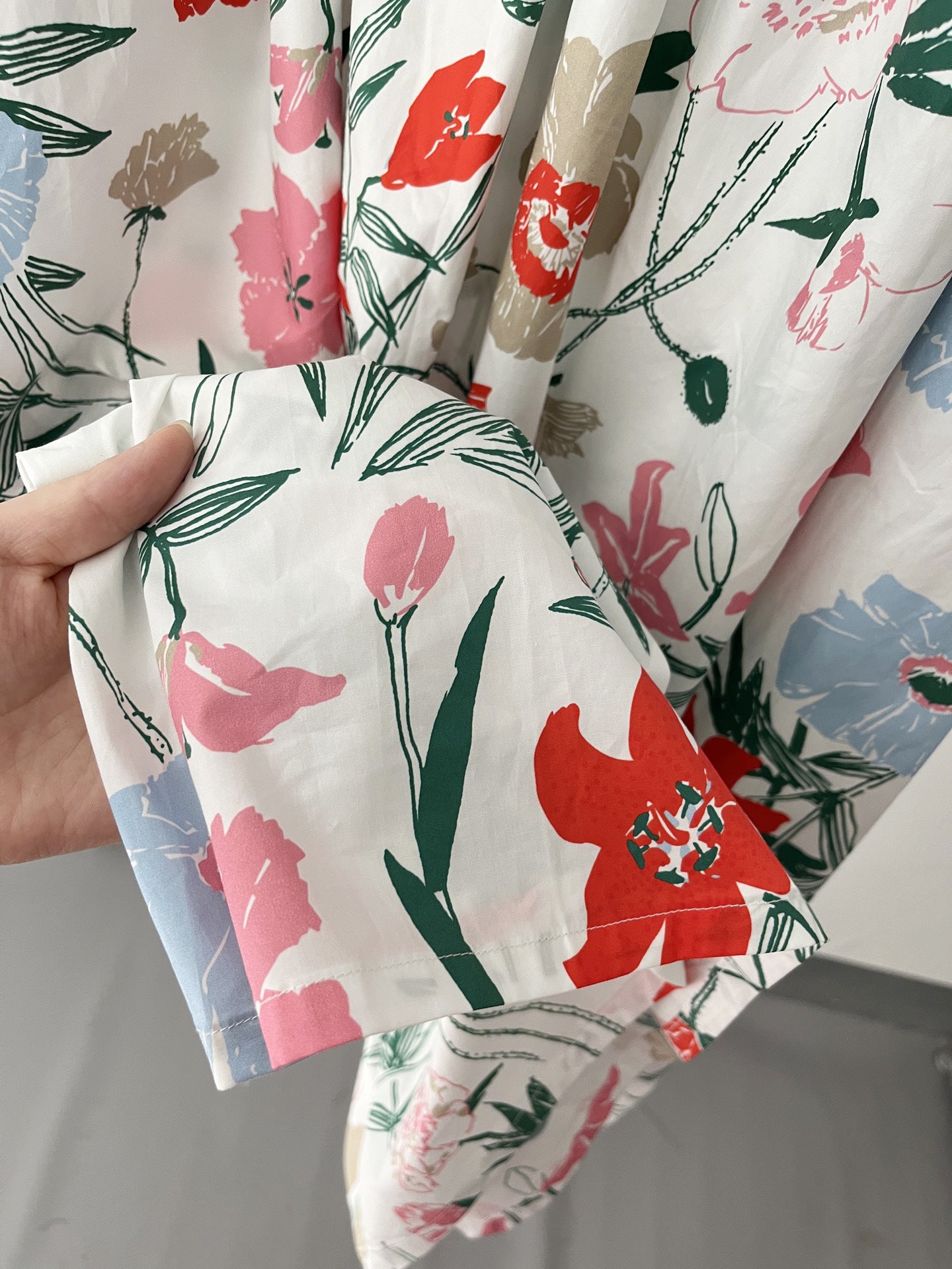 High Waist Slimming A-Line Skirt with Comfortable Cotton Fabric