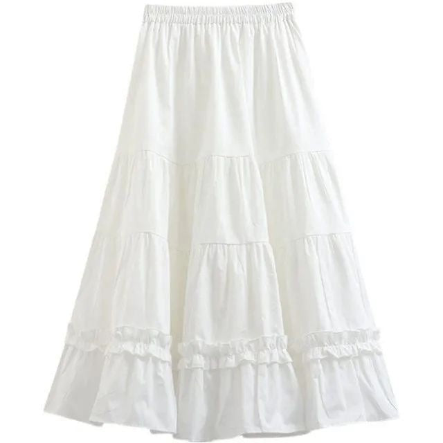 Pleated Umbrella Skirt with Flattering Tiered Design