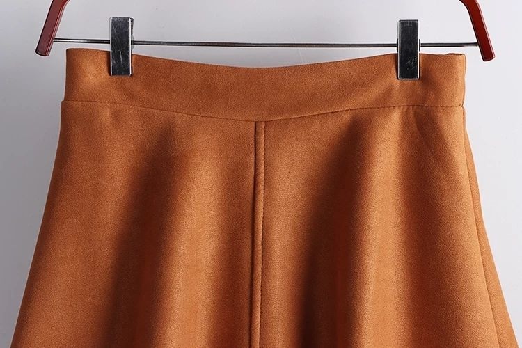 High Waist Slimming A-Line Umbrella Skirt with Pleated Design