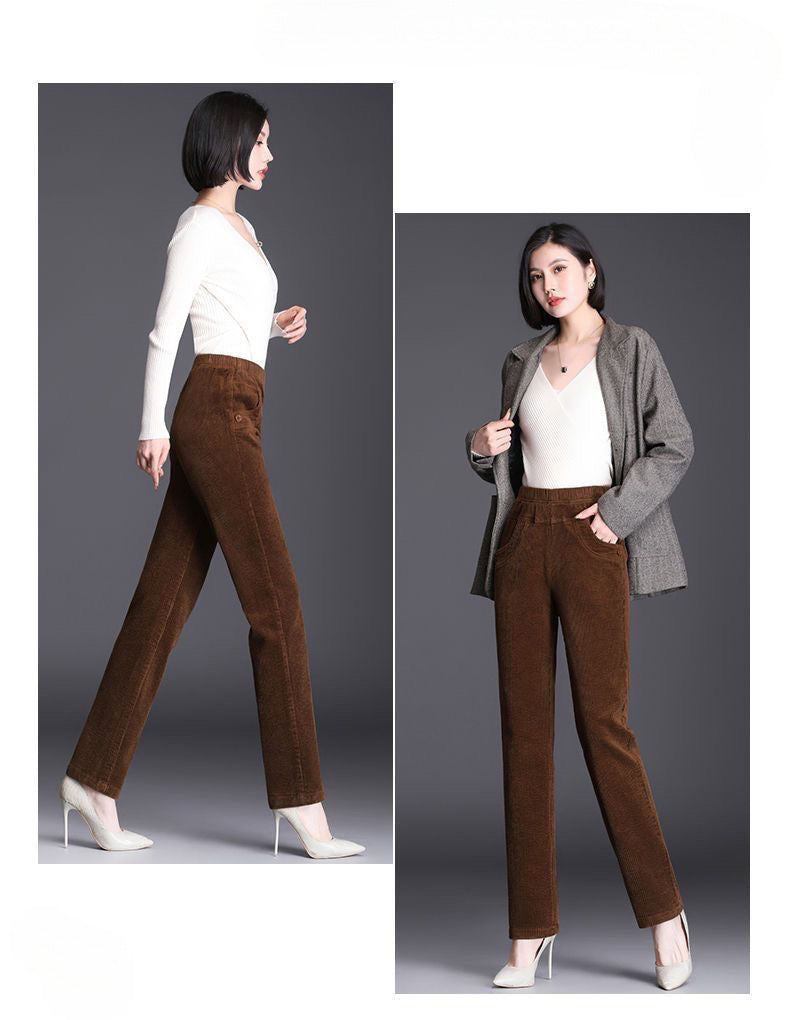 All-match Loose Slim-fit Straight-leg Pants with Micro Elasticity