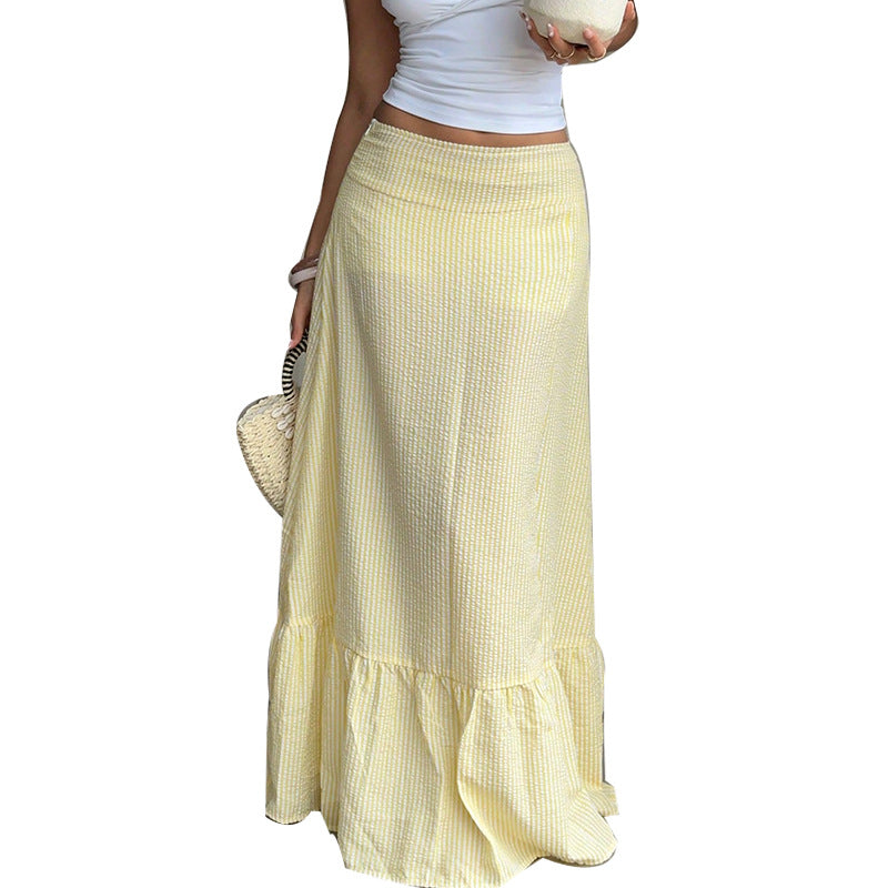 Umbrella Skirt with Solid Color Design for Effortless Style
