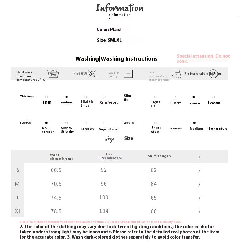 Houndstooth Skirt with High Waist Design for Effortless Style