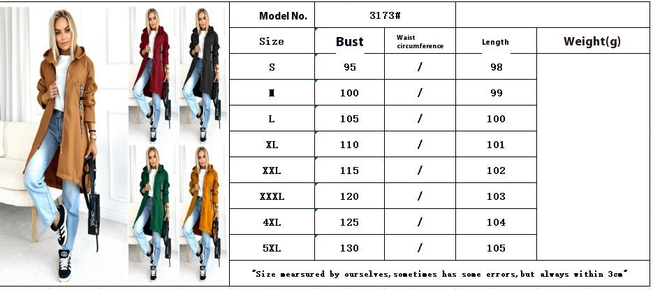 Hooded Sports Zipper Jacket with Medium Thickness for Casual Style