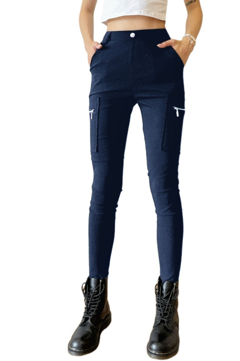 Tights Cross-border Overalls with Medium Elasticity Casual Pants