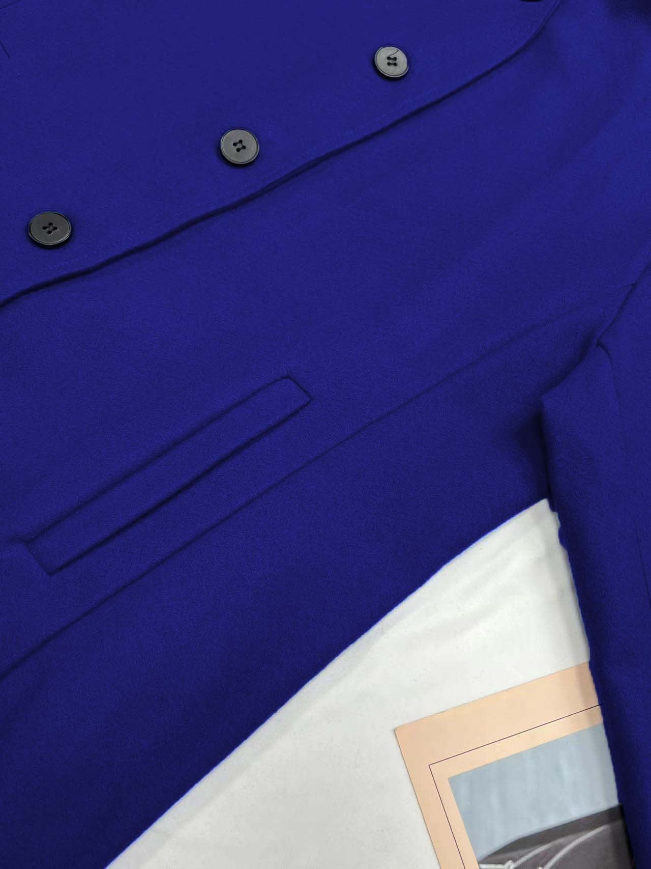 Minimalist Long Sleeve Lapel Button Slim-fit Woolen Coat