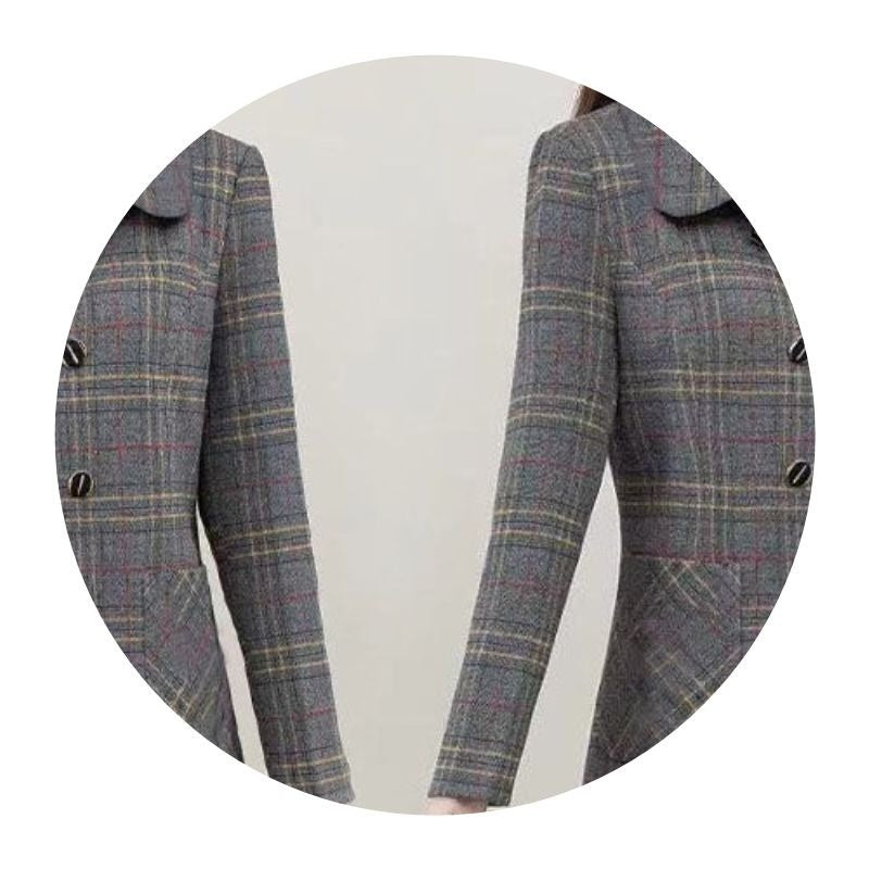 Plaid Woolen Coat with Casual Japanese Style for Autumn Wear