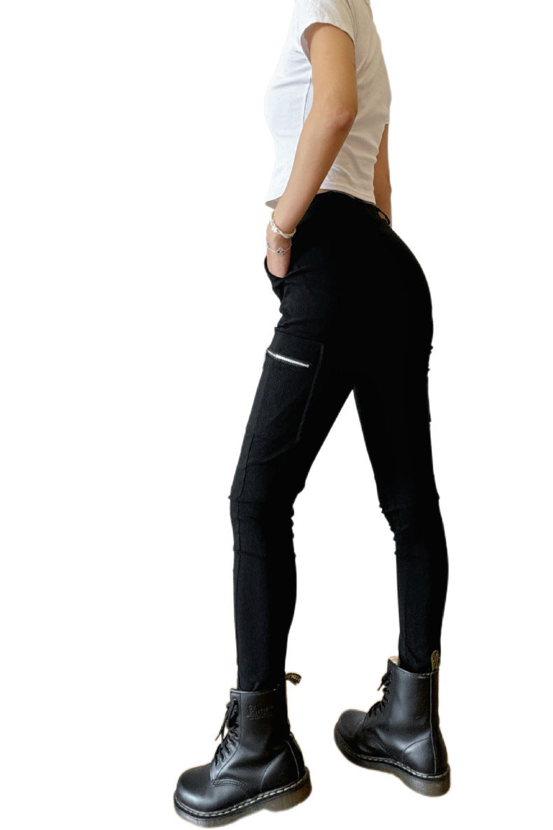 Tights Cross-border Overalls with Medium Elasticity Casual Pants