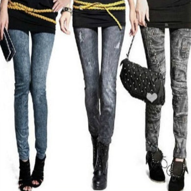 Leggings Stretch Slim-fit with 3D Pattern Design and Medium Elasticity
