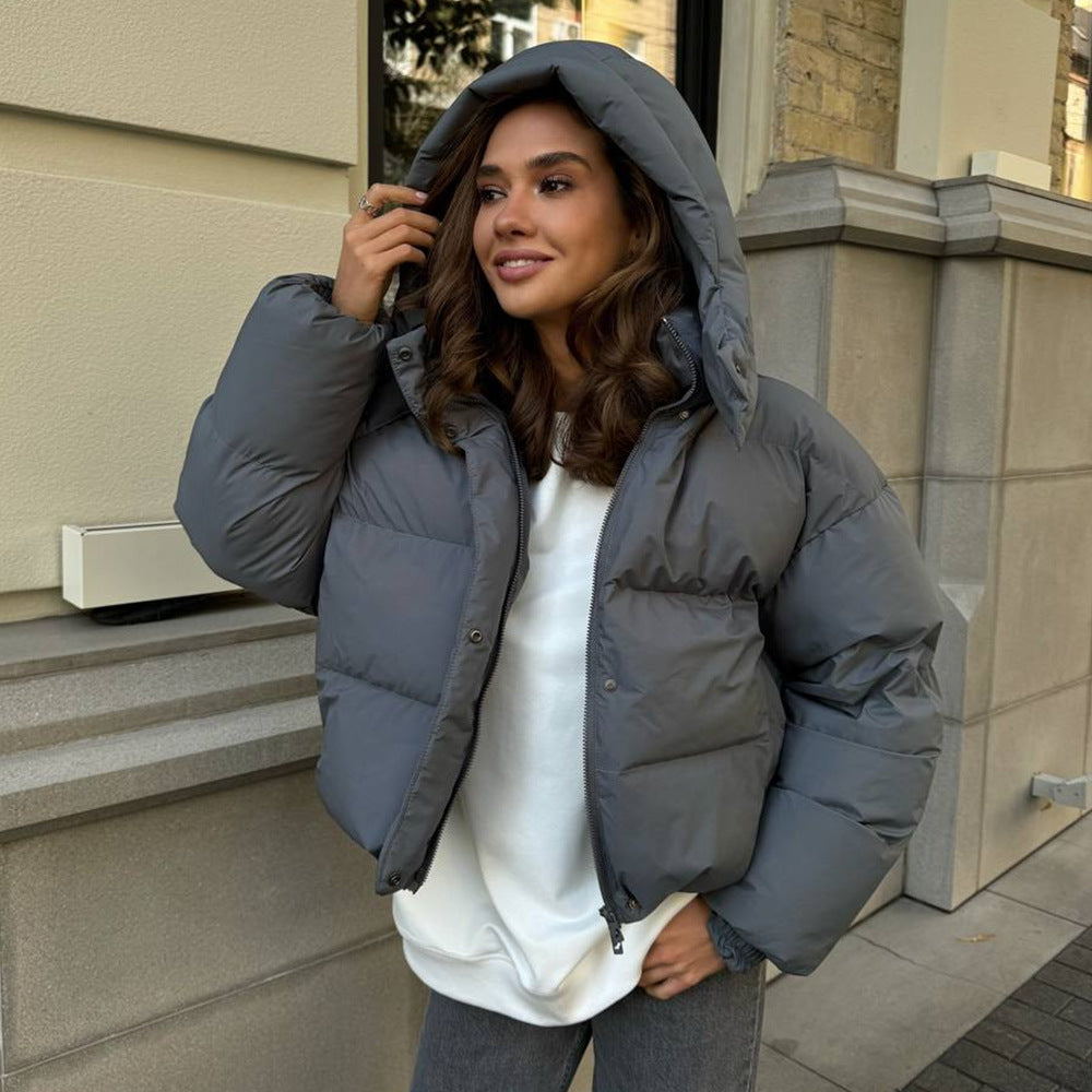 Cotton-padded Loose Coat with Casual Japanese Style