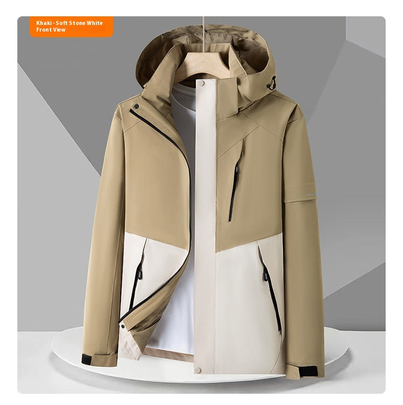 Shell Jacket with Waterproof and Windproof Features for All Seasons