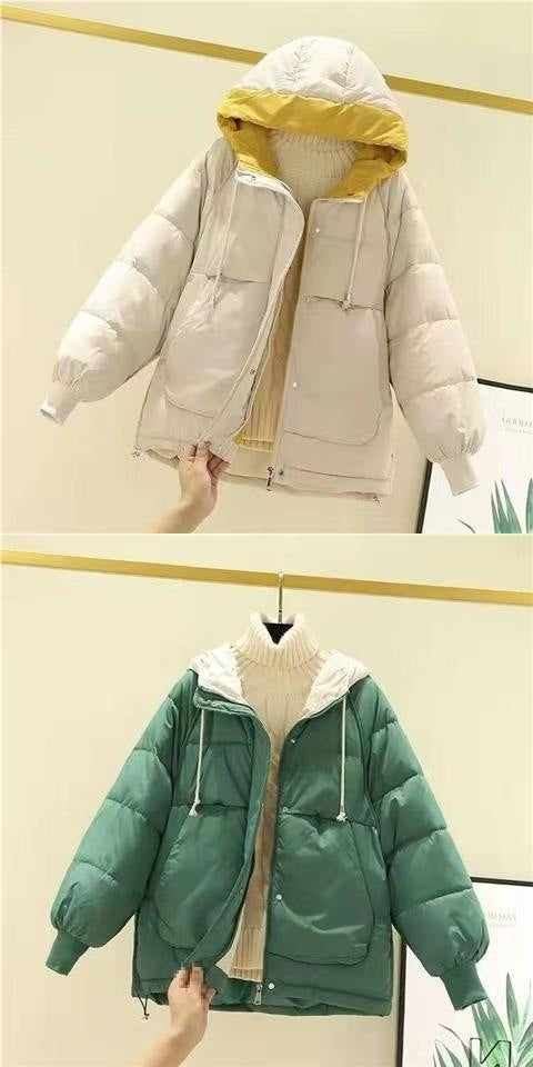 Short Winter Cotton Coat with Stylish Design for Students