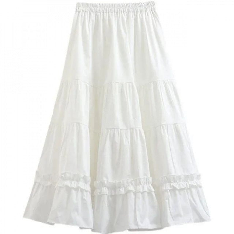 Pleated Umbrella Skirt with Flattering Tiered Design