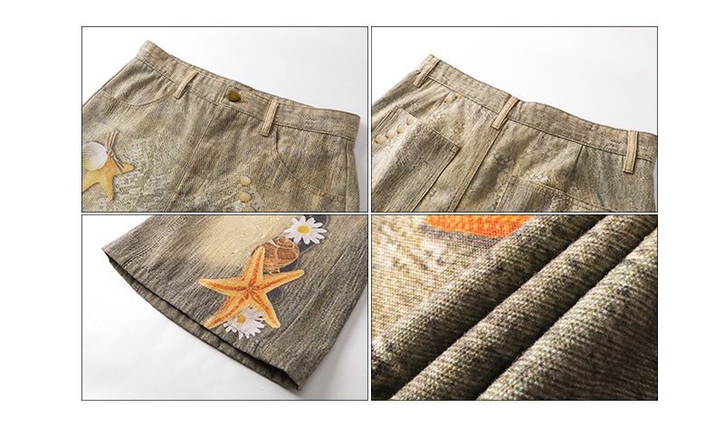 Retro Large Size Cropped Pants with Comfy Micro Elasticity