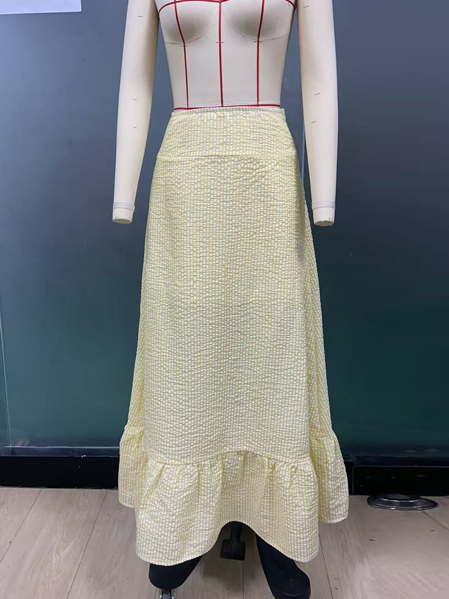 Umbrella Skirt with Solid Color Design for Effortless Style