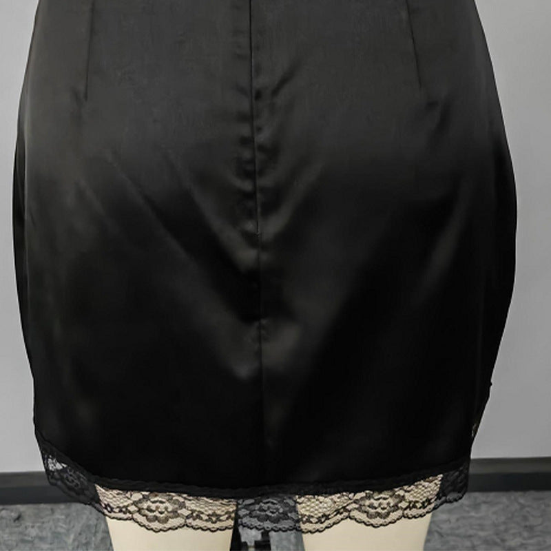 Half Length Skirt with Lace Edge for a Flirty Look