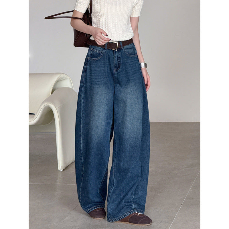High Waisted Wide Leg Jeans with Ultra-Thin Cotton Fabric